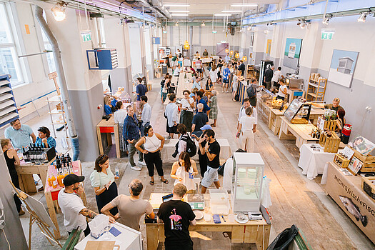 Creatives for Vienna Wettbewerb - prämiertes Projekt: Markterei Markthalle im ehemaligen Wasserbaulabor