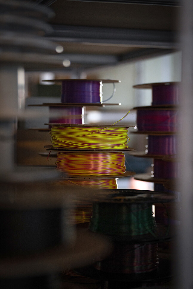 Colorful coils with material for the 3D-Printer